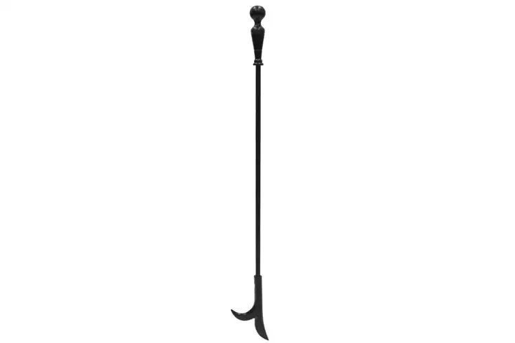 Plymouth Fireplace Tool Set – Cast & Wrought Iron, Black Powder-Coated Poker in Square Base