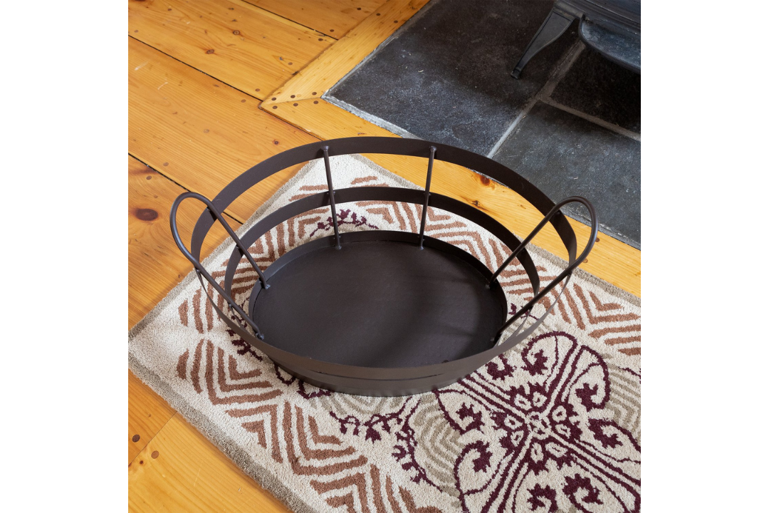 Shaker Log Bin in Roman Bronze Powder Coated Finish Low Maintenance