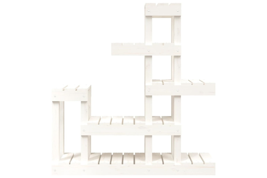 Stable Plant Stand 92 x 25 x 97 cm Solid Wood Pine in White
