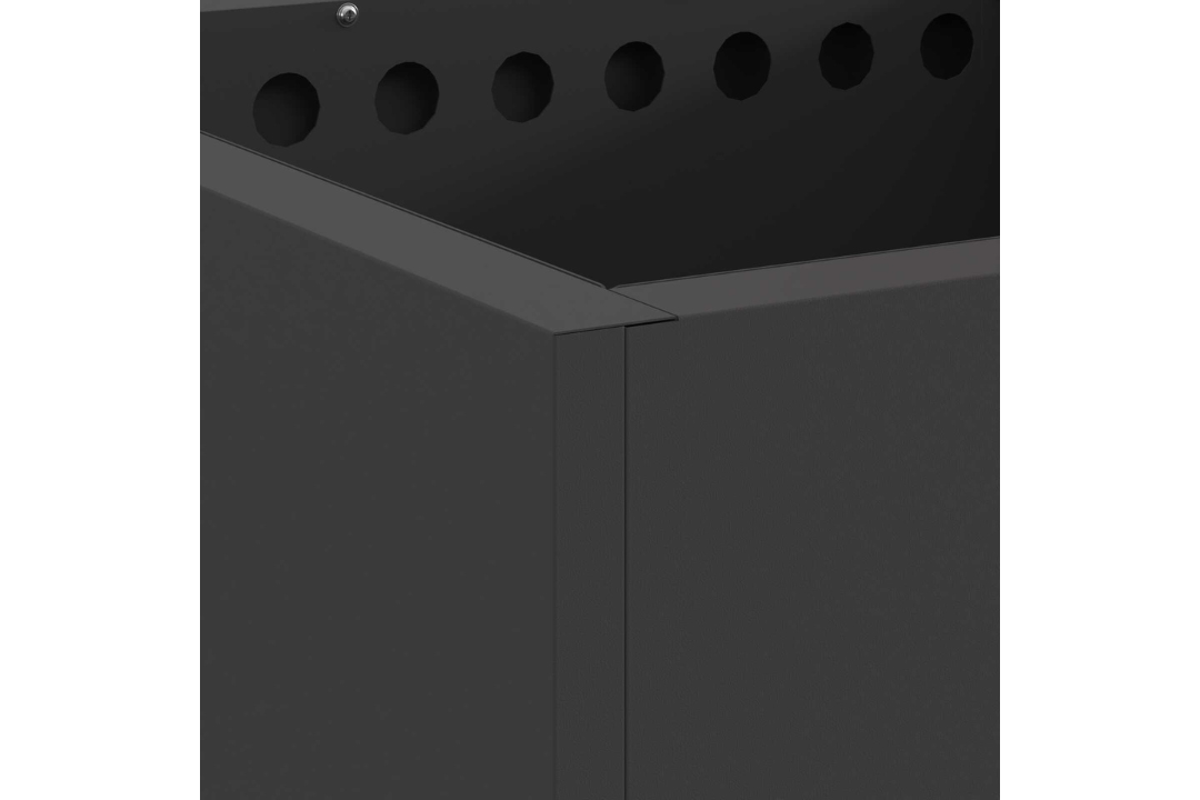 Minimalist Smokeless Fire Pit Square 48 x 48 x 50 cm in Black Cold-Rolled Steel