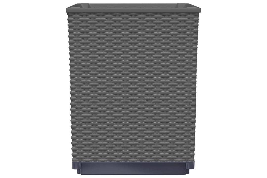 Durable Planters 4 pcs 30x30x37 cm Polypropylene Decorative Inlays in Black