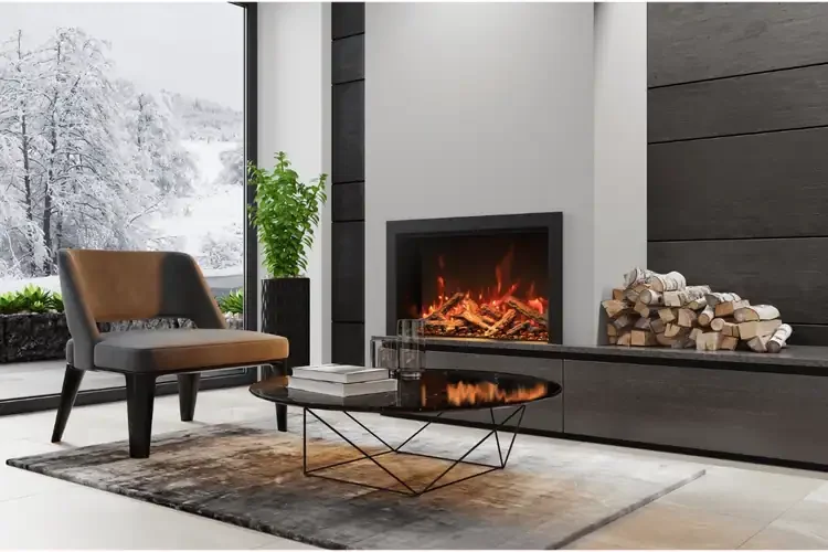 Amantii Traditional Bespoke Electric Fireplace (Oak Logs)