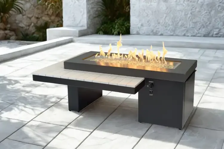 Uptown Seashell Linear Gas Fire Table