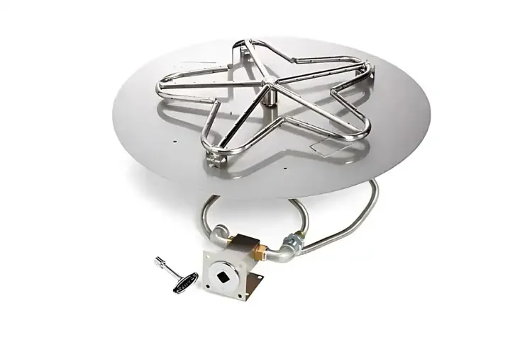 HPC Round Flat Fire Pit Insert MatchLit Ignition Standard Burner