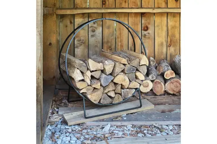Log Holder Hoops in 36 Inches with Black Powder Coated Finish