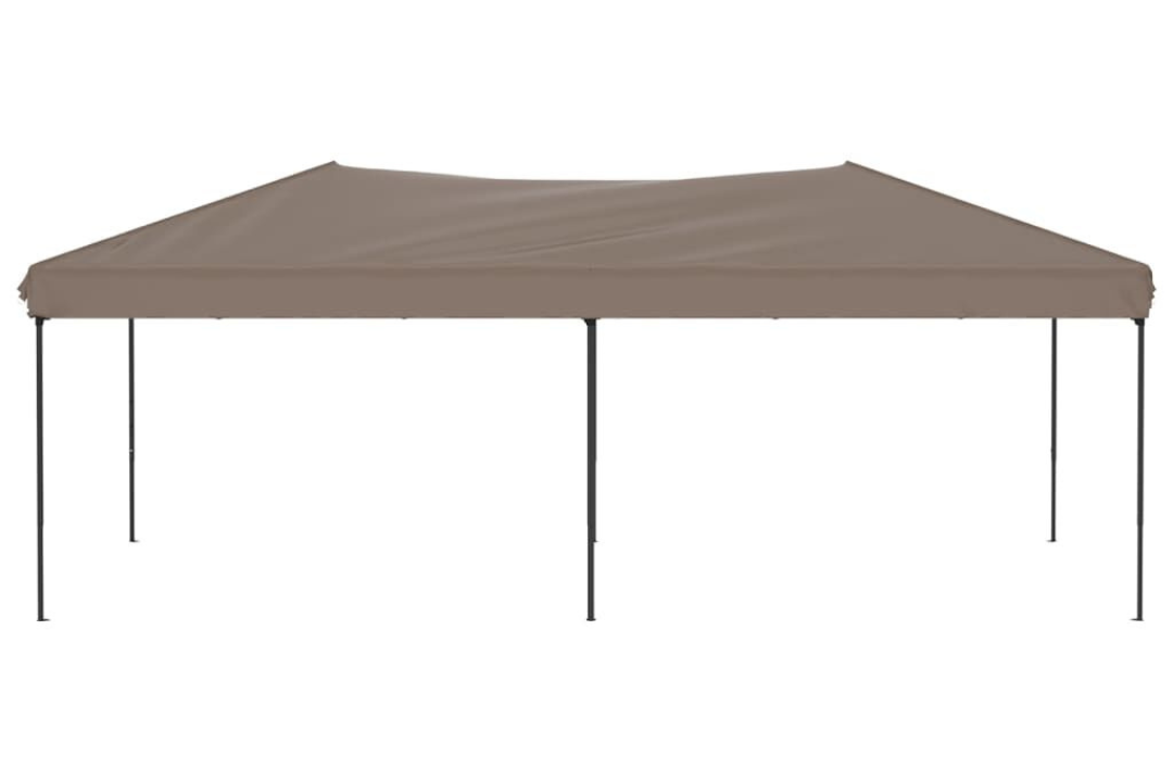 UV-Resistant Folding Party Tent 3 x 6 m in Taupe with 210D Oxford Fabric with Silver Coating