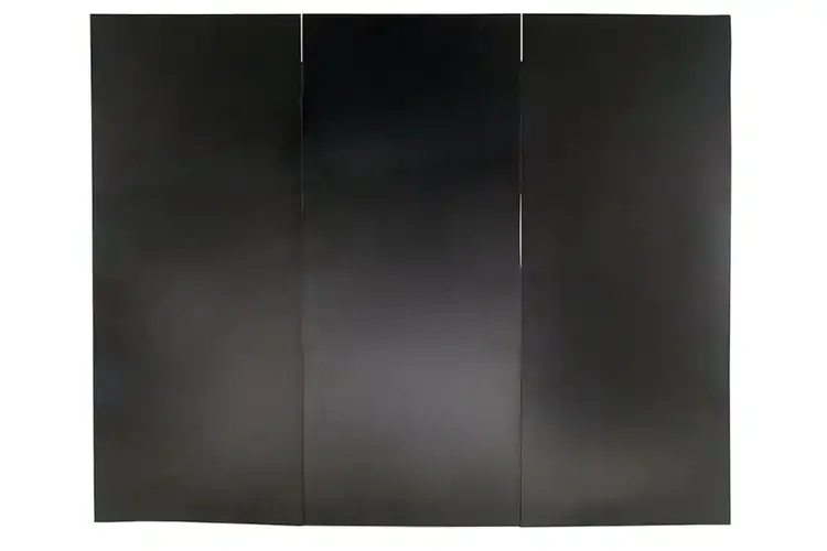 Fireplace Draft Guard Covers in 40" x 32" – Magnetic Steel Panels for Heat Loss Prevention with Matte Black Powder Coated Finish