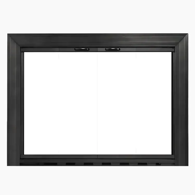 Savannah Masonry Fireplace Glass Door In Textured Black Finish