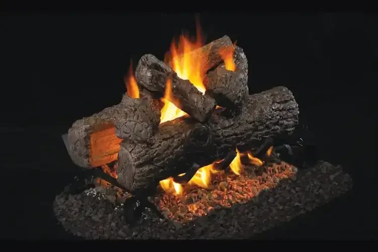 Real Fyre  Golden Oak See-Thru Gas Log 24" Set with Burner