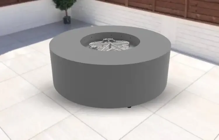 HPC Agni Pewter Round Fire Pit Enclosure Electronic Ignition Series