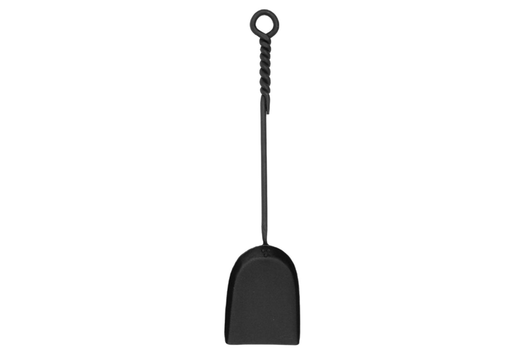 Rope Handle Mini Shovel Fireplace Tools – Wrought Iron, Black Finish