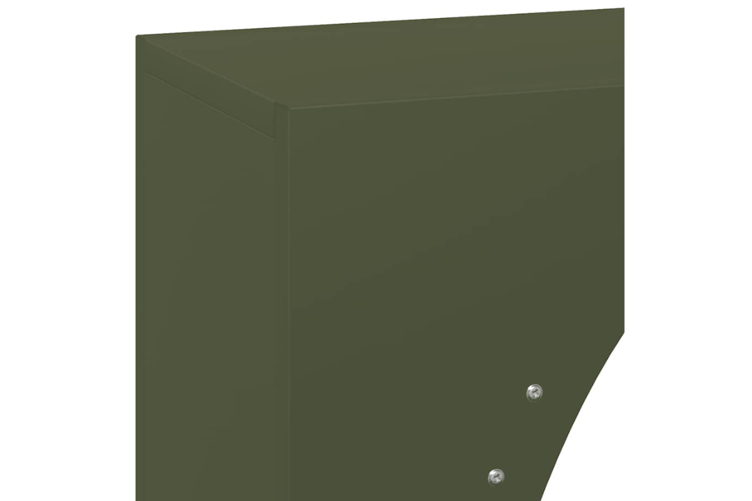 Minimalist Firewood Rack 50 x 23 x 100 cm in Olive Green Made of Cold-Rolled Steel