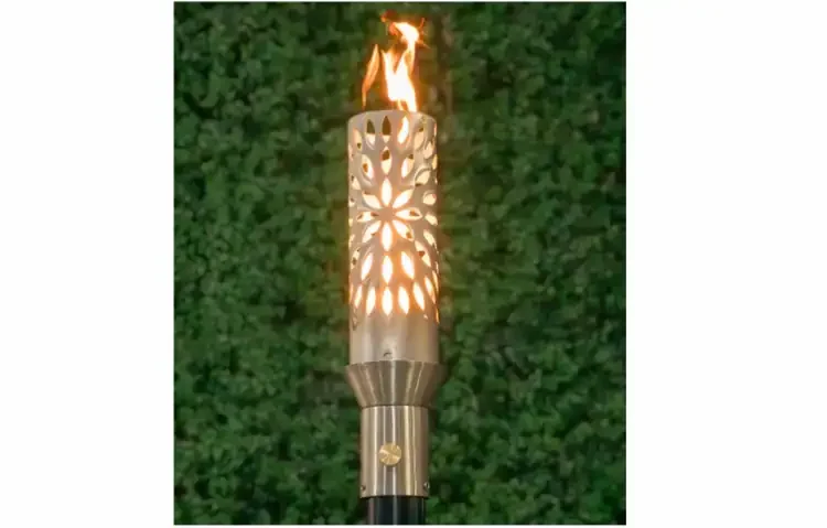 Sunshine Style Stainless Steel Gas Tiki Torch Head Lit