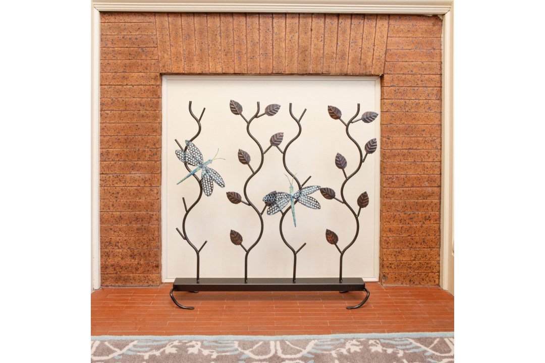 Dragonflies Fireplace Summer Screen