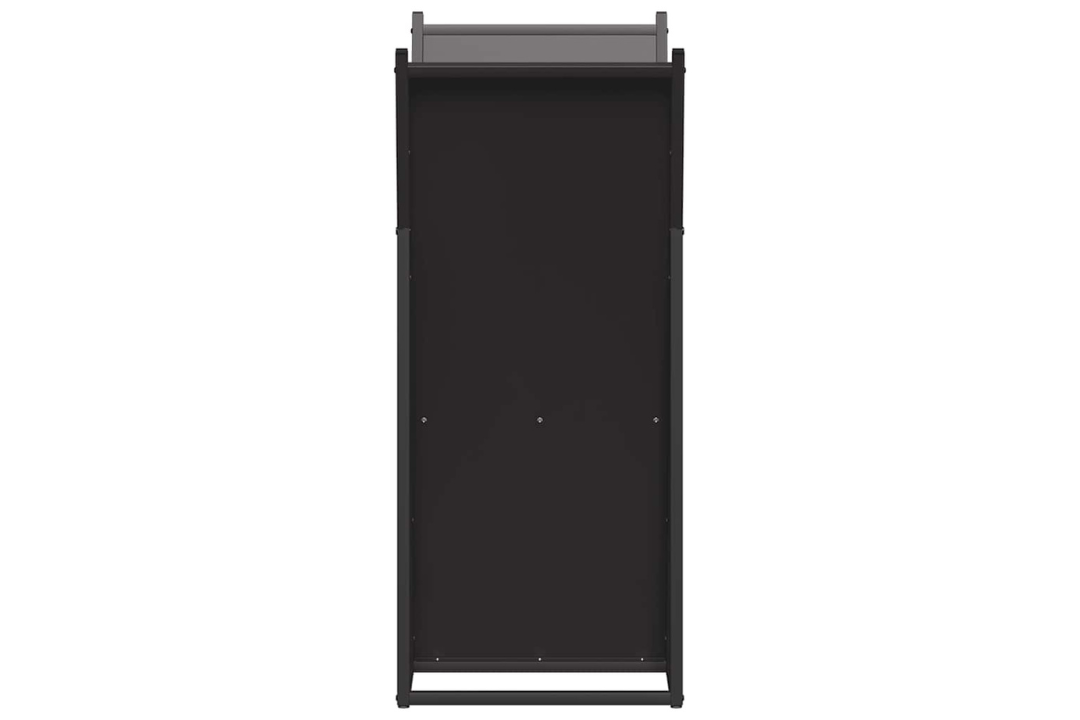 Chic Firewood Rack 69.5 x 35 x 81 cm in Black Made of Cold-Rolled Steel
