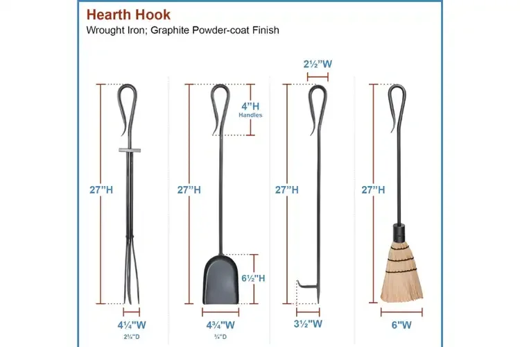 Hearth Hooks Fireplace Tool Set Specifications