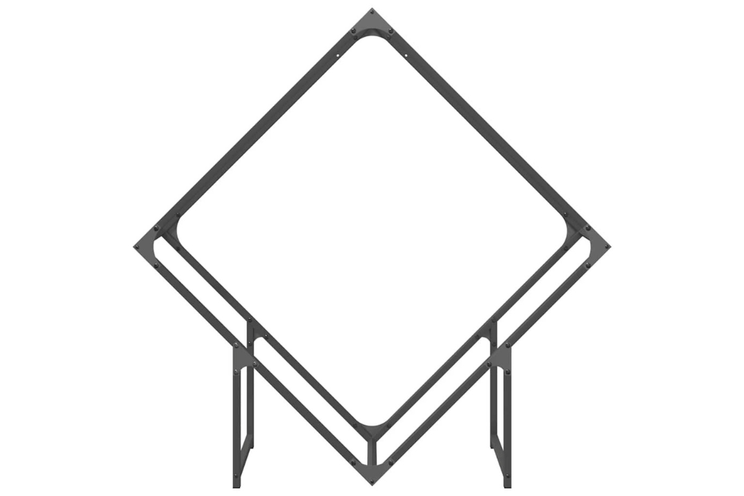 High-Quality Firewood Rack 100 x 25 x 100 cm in Black Made of Cold-Rolled Steel