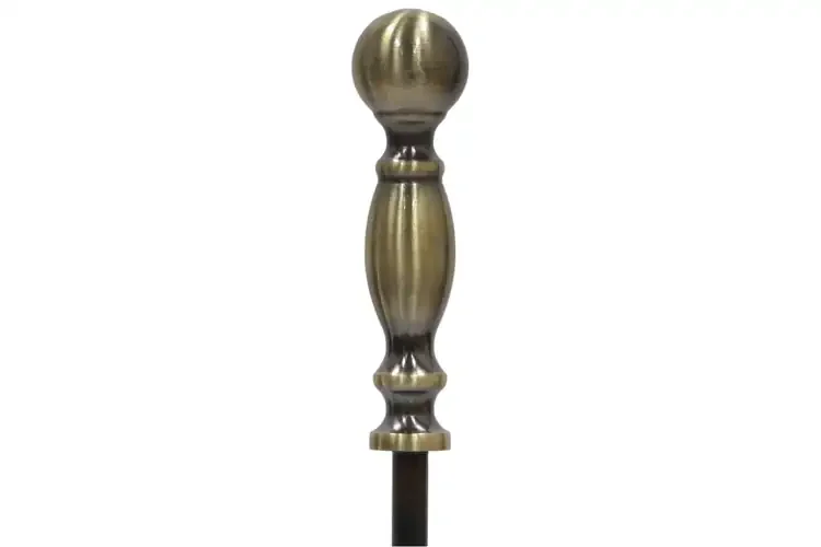 Oxford Fireplace Tool Set in Black & Antique Brass Handle