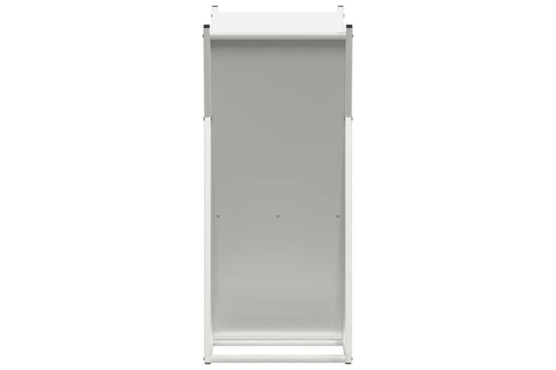 Modern Firewood Rack 69.5 x 35 x 81 cm in White Made of Cold-Rolled Steel