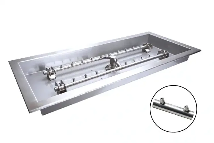 HPC H-Burner Stainless Steel with Pan