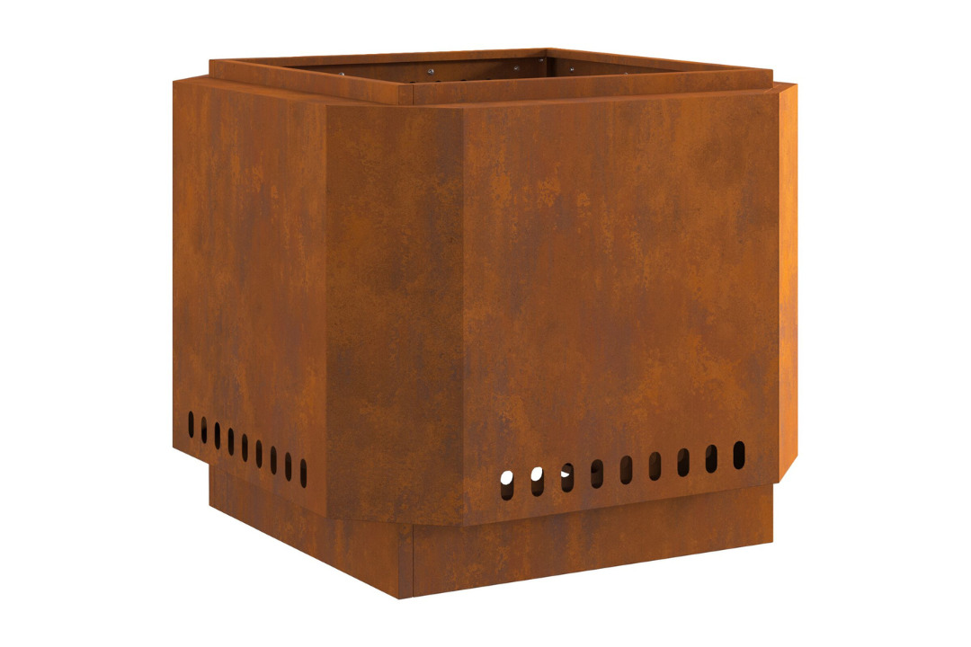 Smokeless Fire Pit 58 x 58 x 51 cm in Rusty Brown
