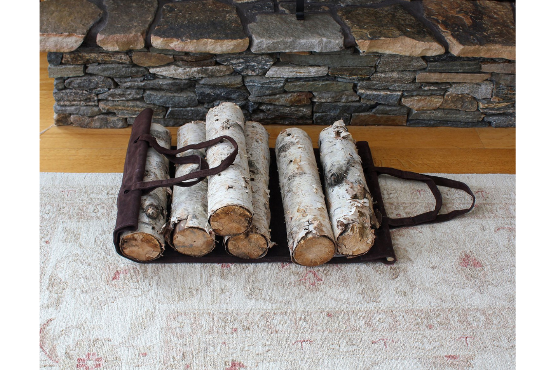 Suede Log Carrier – Dark Brown