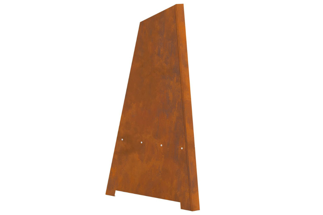 Durable Fire Pit Pyramid 50 x 45 x 95 cm Steel in Rusty Brown Weathering Steel