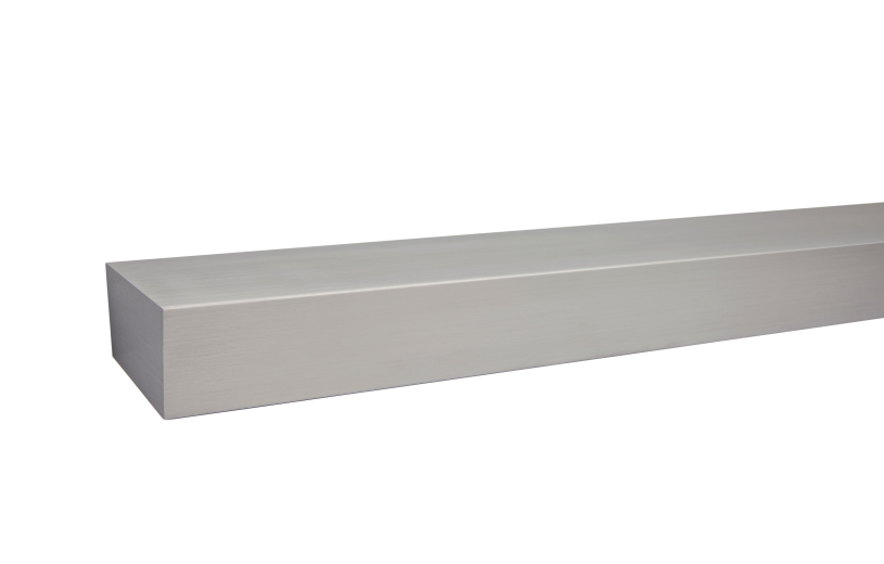 Side View Of Steel Mantel Shelf