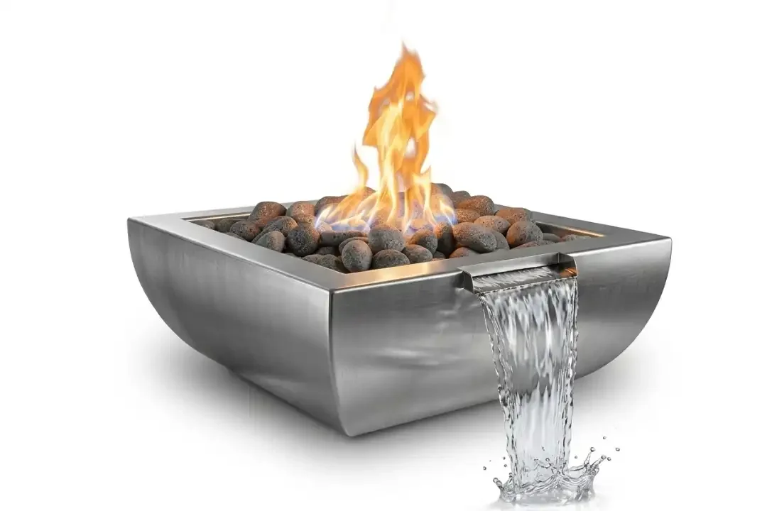 30" Avalon Fire & Water Bowl –  Stainless Steel