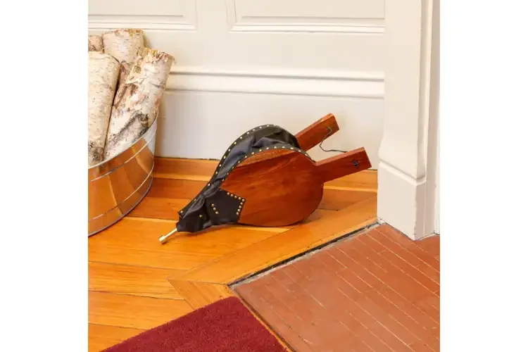 Lodge Fireplace Bellows – Sheesham Wood with Brass Nozzle and Faux Leather