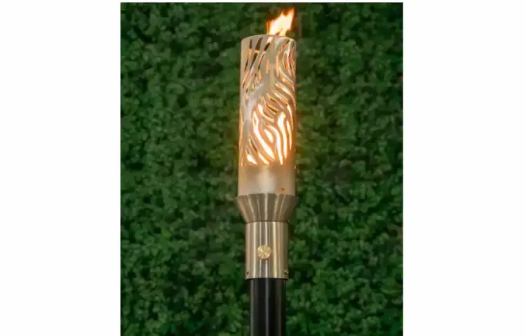 Hawi Style Stainless Steel Gas Tiki Torch Head Lit