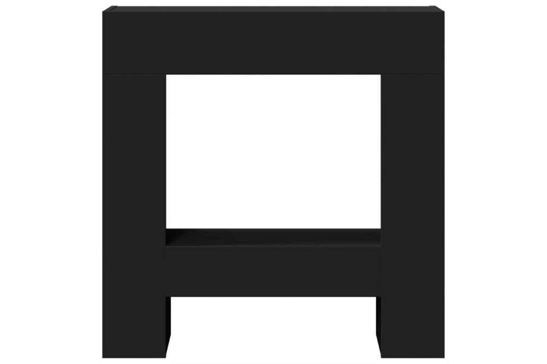 High-Quality Fireplace Surround 81 x 18 x 82 cm in Black Oak Made of Engineered Wood