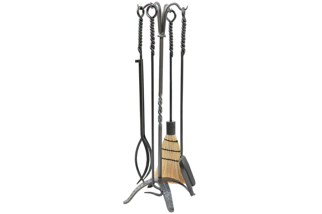 5 Pieces Rope Fireplace Tool Set