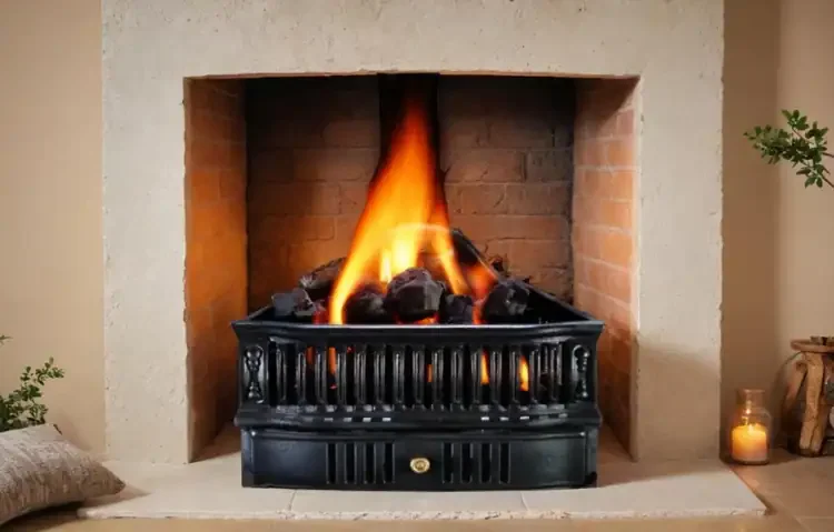 Hargrove Olde World Vented Coal Basket In Fireplace