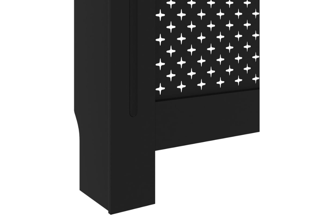 Minimalist Radiator Cover MDF 172 x 19 x 81.5 cm – Modern Slatted Cabinet in Black