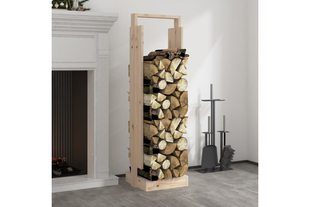 Log Holder 33.5 x 30 x 110 cm Rustic Firewood Storage