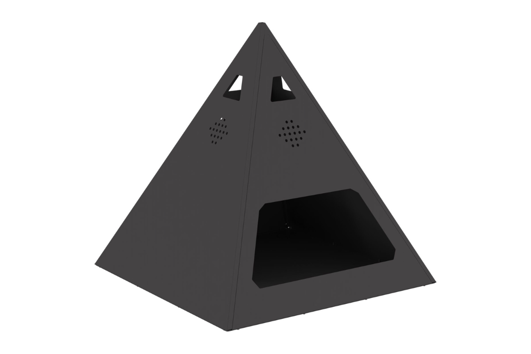 Fire Pit Pyramid 50 x 50 x 51 cm Steel in Black