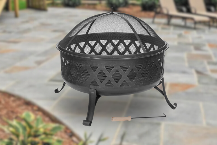 Dagan FP-1027 Diamond Style Design Fire Pit in Black