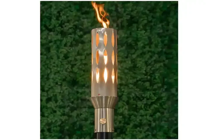 Ellipse Style Stainless Steel Gas Tiki Torch Head