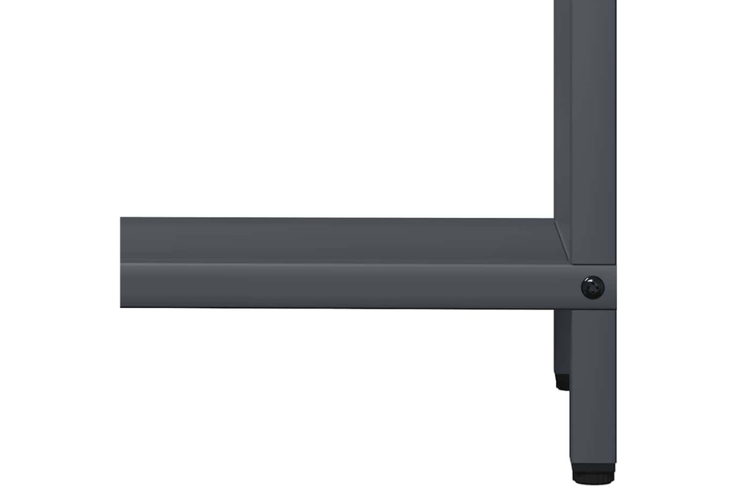 Chic Firewood Rack 60 x 25 x 60 cm in Anthracite Made of Cold-Rolled Steel