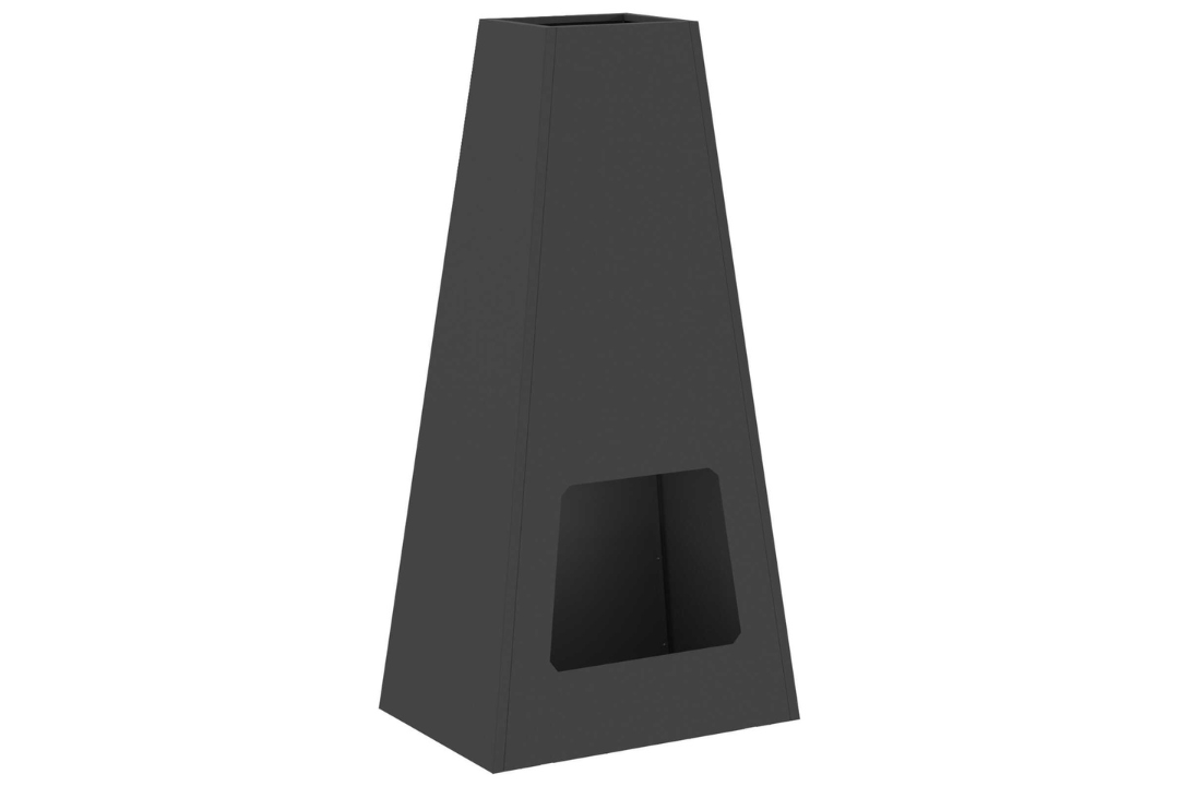 Fire Pit Cone 50 x 35 x 100 cm in Black