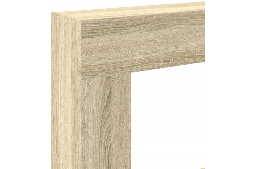Functional Fireplace Surround 81 x 18 x 82 cm in Sonoma Oak Made of Engineered Wood