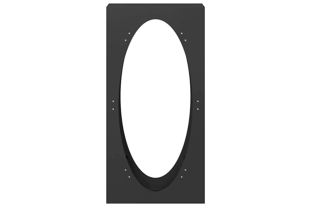 Sleek Firewood Rack 50 x 23 x 100 cm in Black Made of Cold-Rolled Steel