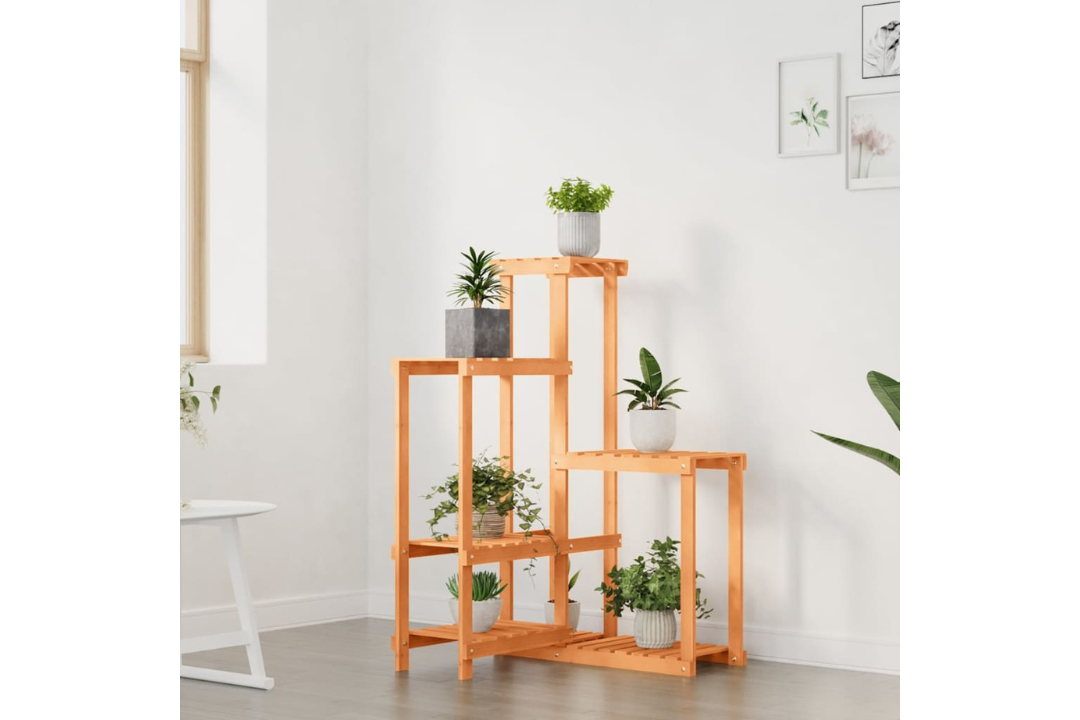 Sturdy Solid Wood Fir Flower Stand 62.5 x 61.5 x 101.5 cm in Light Brown