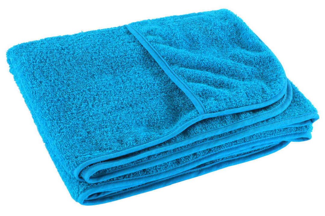 Absorbent Beach Towels 4 pcs – 60 x 135 cm in Turquoise with 400 GSM Cotton Blend