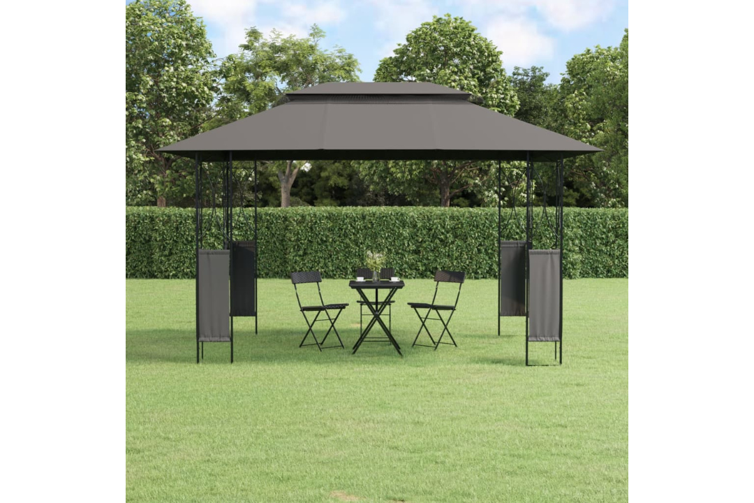 Gazebo with Roof Anthracite 400x300x270 cm Steel