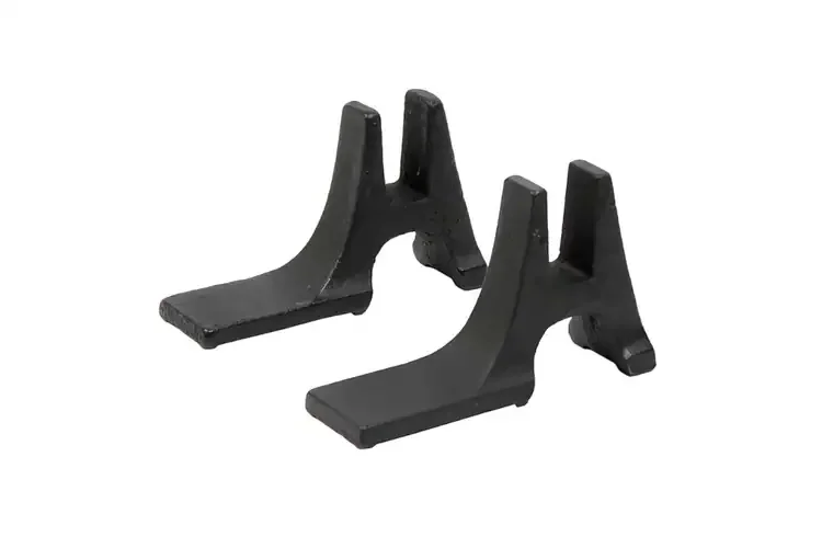 Cast Iron Fireback Supports – Powder-Coated Fireplace Boots (Pair)