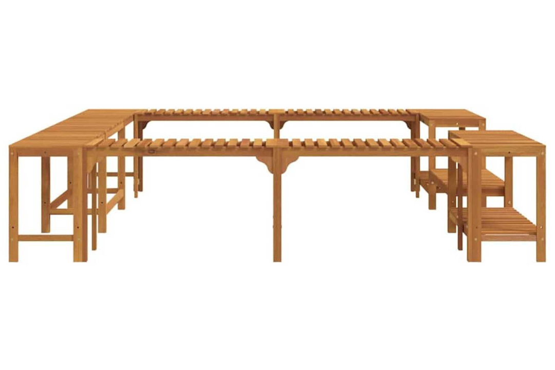 Minimalist Hot Tub Surround – Square Build from Solid Acacia Wood in 250 x 250 x 55.5 cm