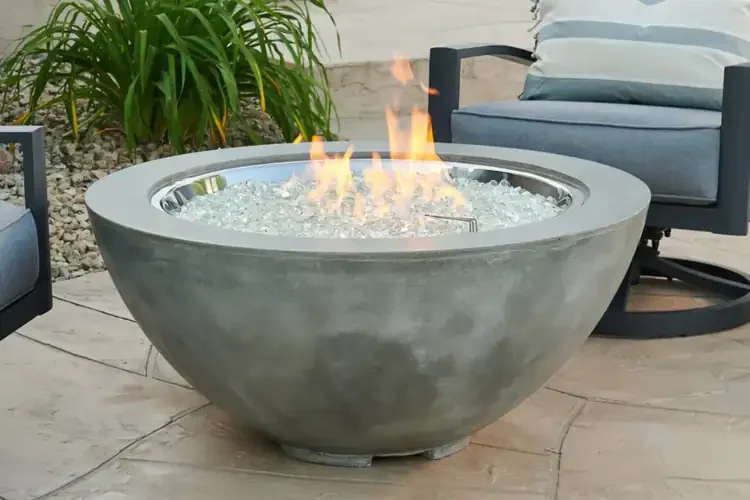 Cove Natural Grey 42" Round Gas Fire Pit Bowl