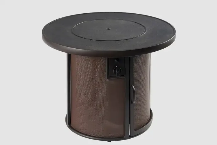 Stonefire Round Gas Fire Pit Table Matching composite burner cover